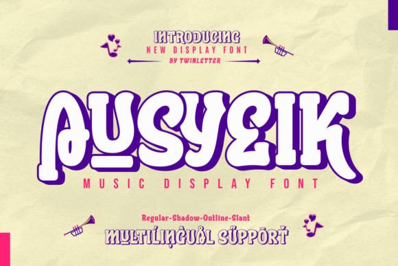 Ausyeik: The Musical Display Font for Festivals
