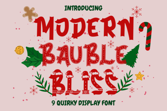 Modern Bauble Bliss: Strategic Typography for Festive Branding