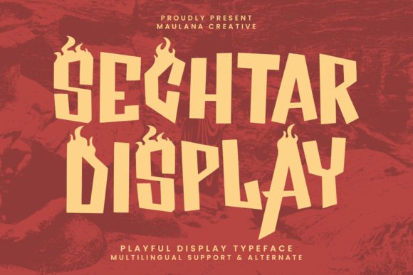 Sechtar: The Playful Display Typeface for Bold Creativity