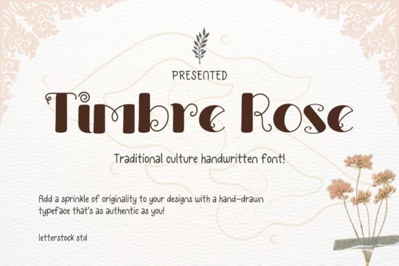 Timbre Rose: Blending Hand-Drawn Artistry with Traditional Cultural Heritage in Modern Design