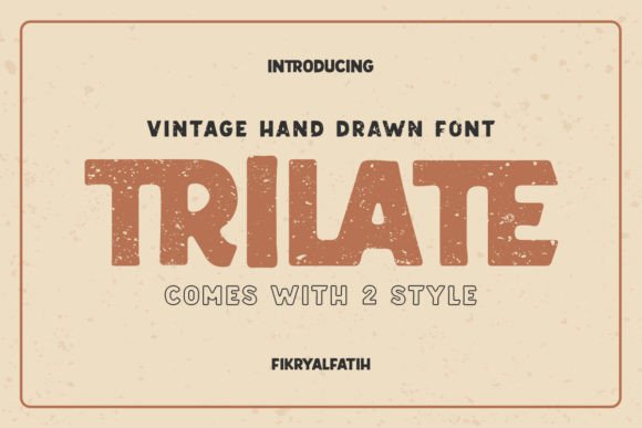 Trilate: The Vintage Display Font for Timeless Design